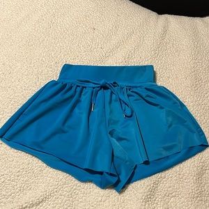 blue athletic shorts